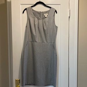 LOFT Grey Sleeveless Dress (with pockets!)